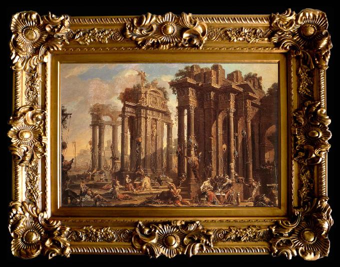 framed  MAGNASCO, Alessandro Halt of the Brigands, Ta012